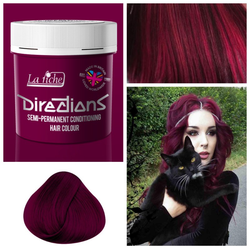 Красная краска для волос цвета темный тюльпан Dark Tulip - Directions